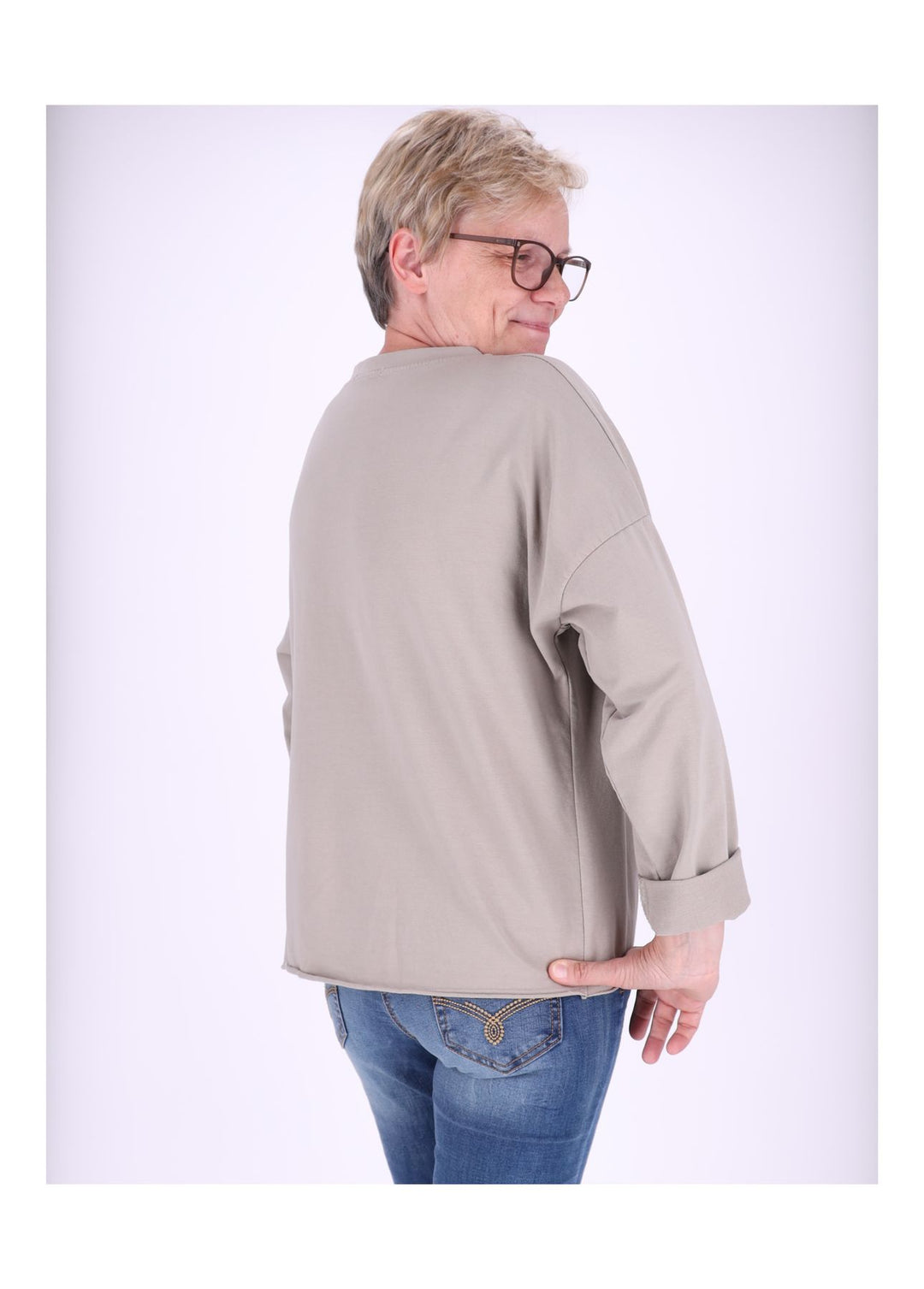 Splash of Color Sweatshirt Damen Raglanärmel