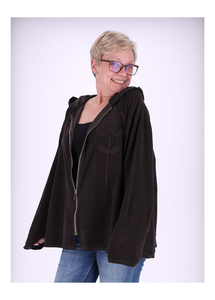 Sweatjacke Damen Kapuze Babycord