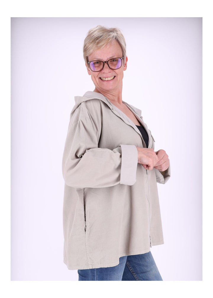 Sweatjacke Damen Kapuze Babycord