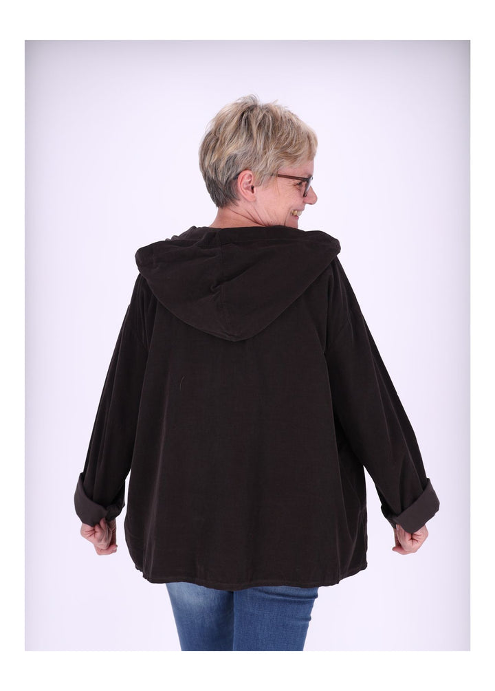 Sweatjacke Damen Kapuze Babycord