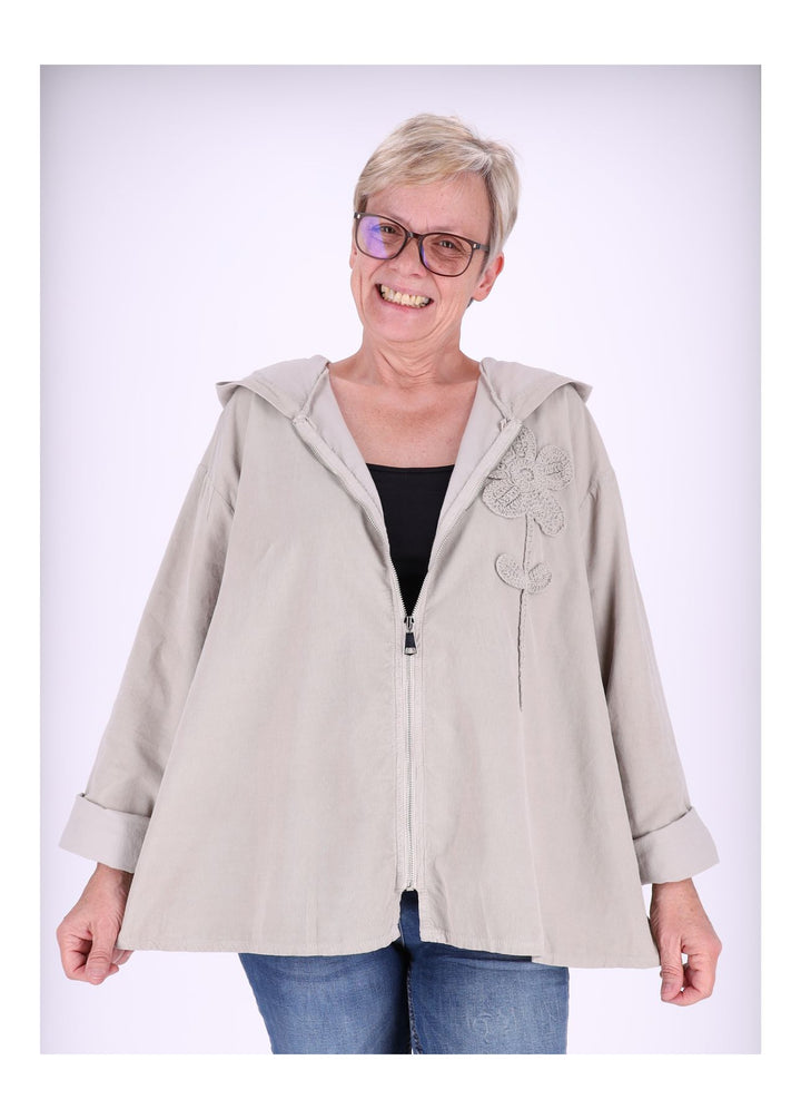 Sweatjacke Damen Kapuze Babycord