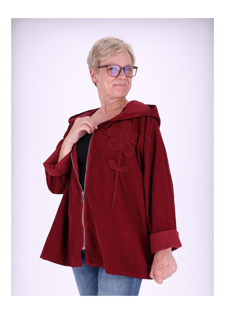 Sweatjacke Damen Kapuze Babycord