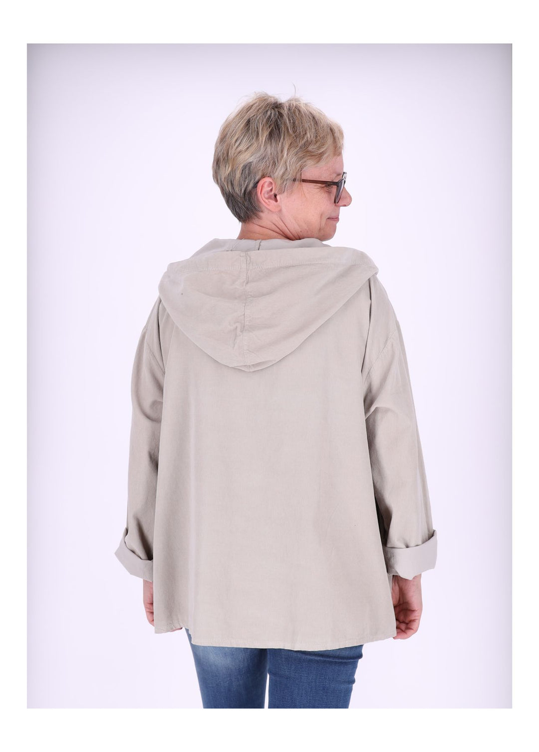 Sweatjacke Damen Kapuze Babycord