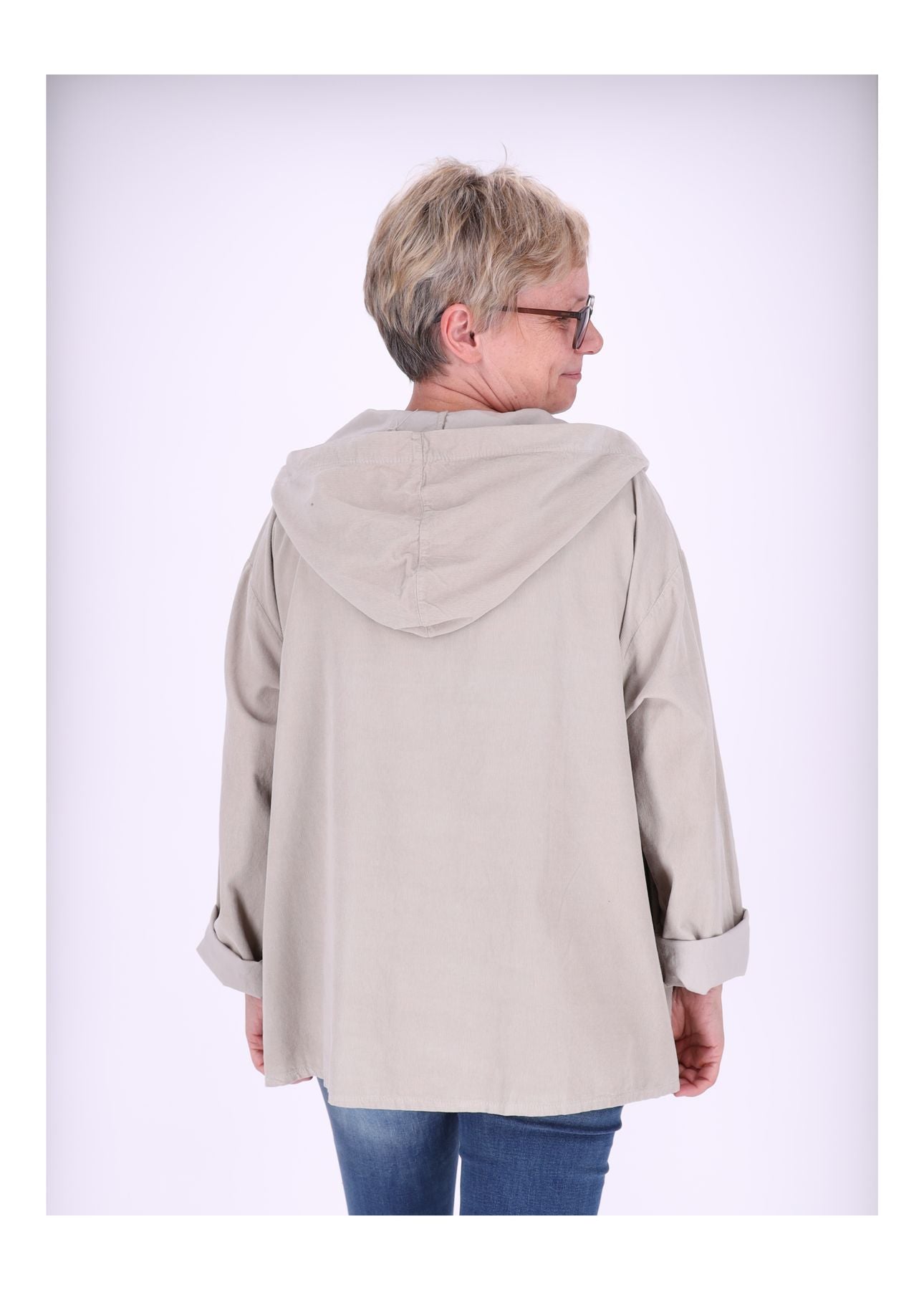 Sweatjacke Damen Kapuze Babycord