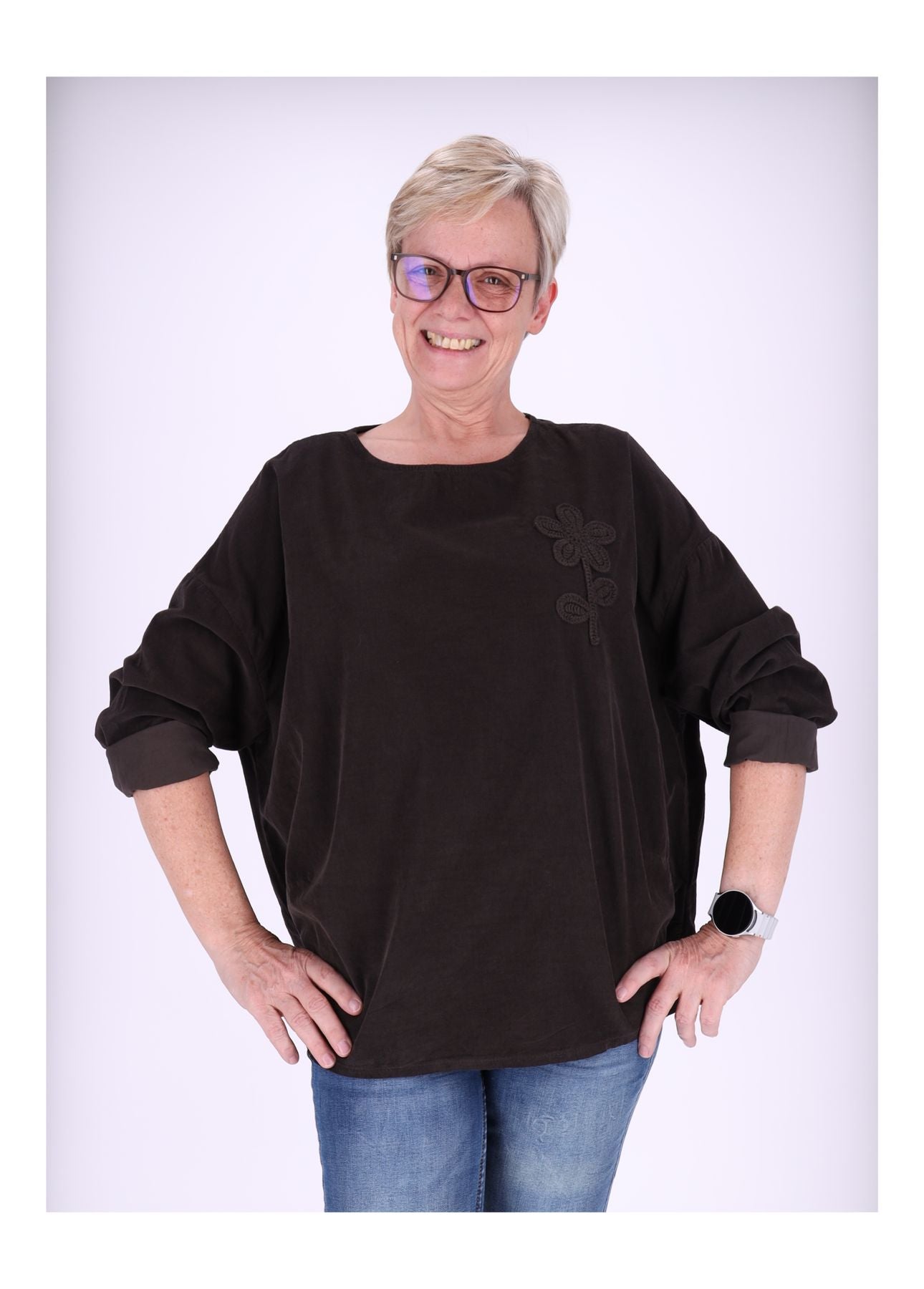 Damen Shirt Babycord