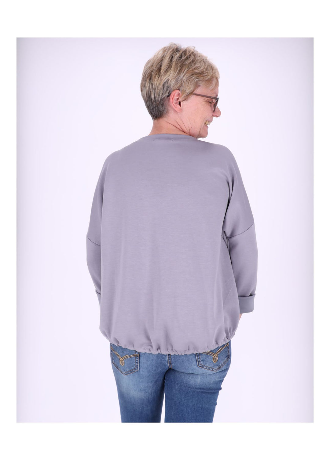 Sweatshirt Damen Taschen Tunnelzug