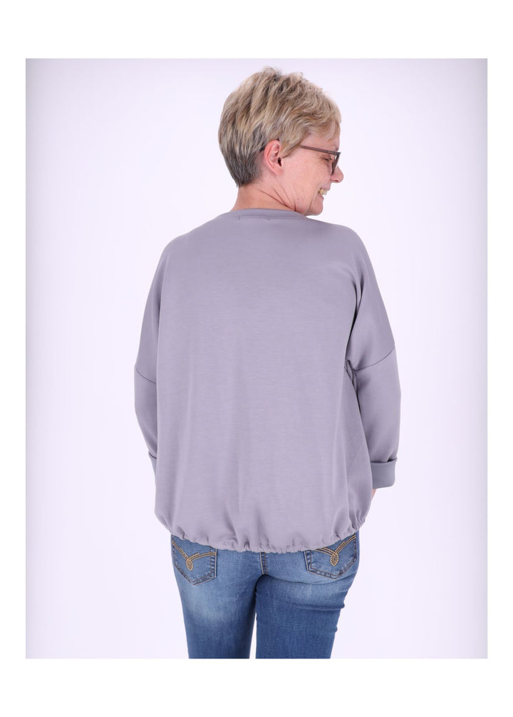 Sweatshirt Damen Taschen Tunnelzug