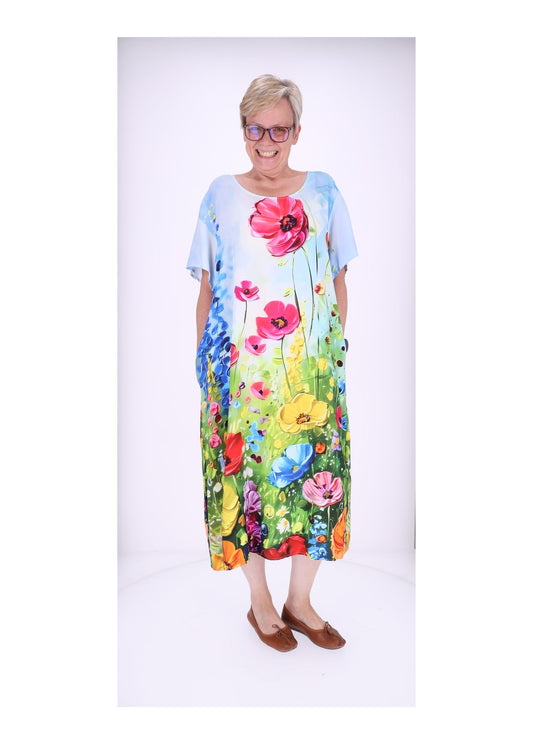 Kleid kurzarm AOP