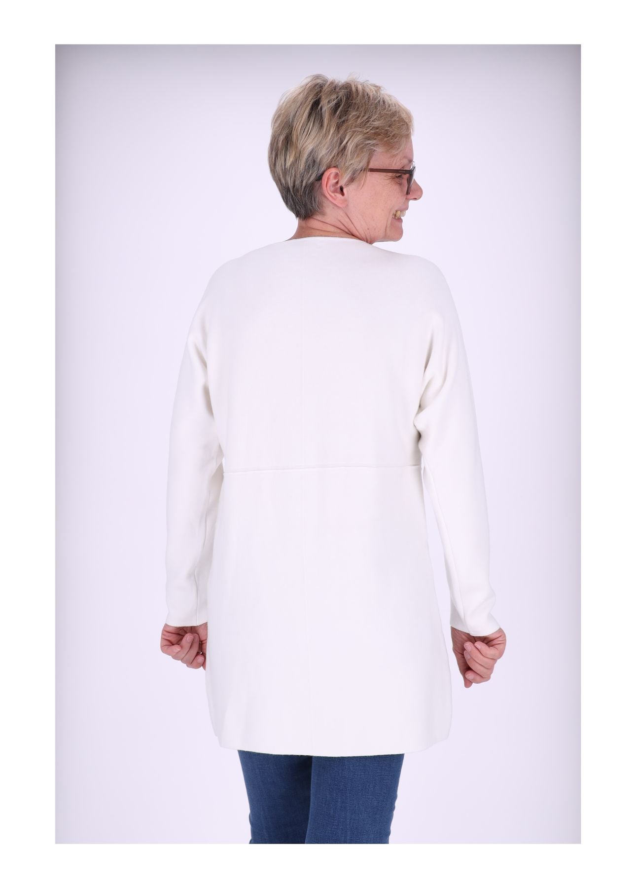 Longshirt Strick Damen Taschen