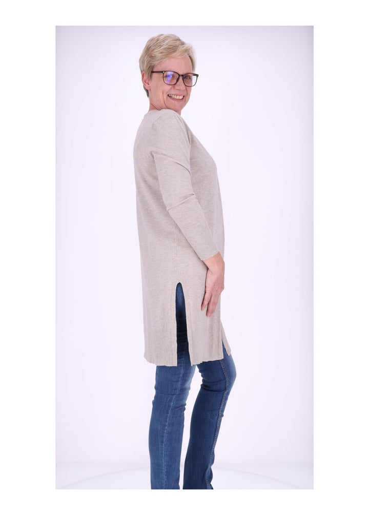 Strickjacke Damen offen melange
