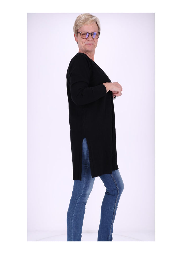 Strickjacke Damen offen melange