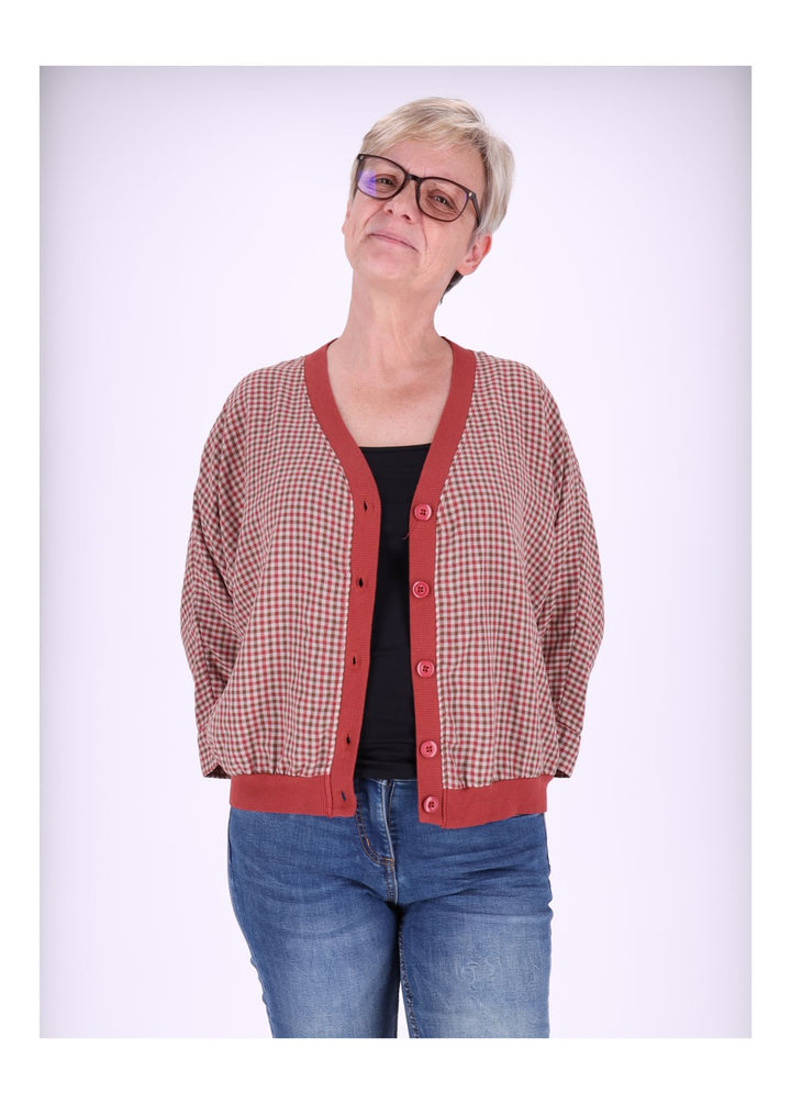 Blousonjacke Damen Karo