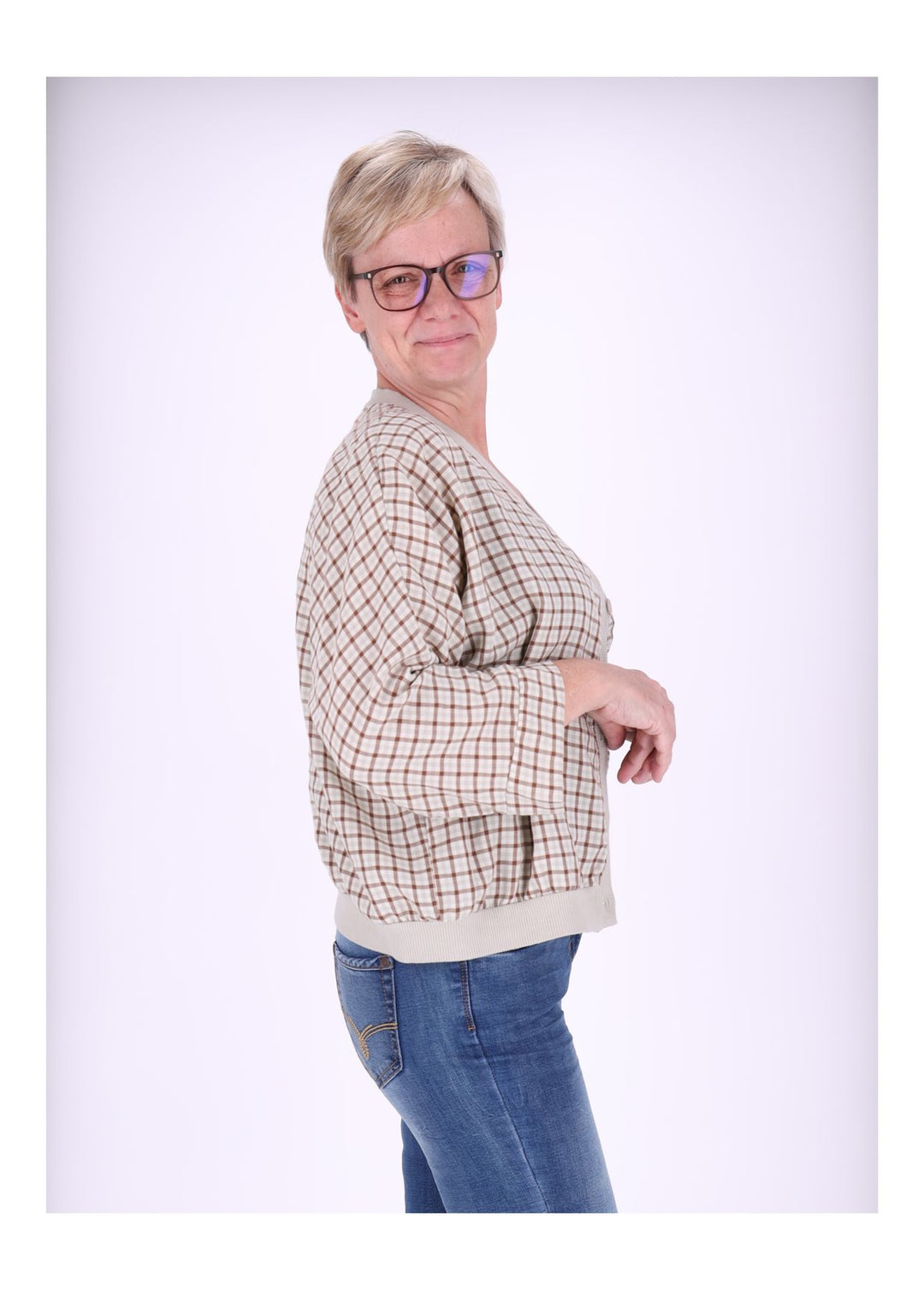 Blousonjacke Damen Karo