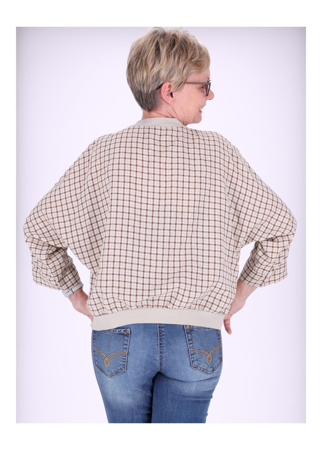 Blousonjacke Damen Karo