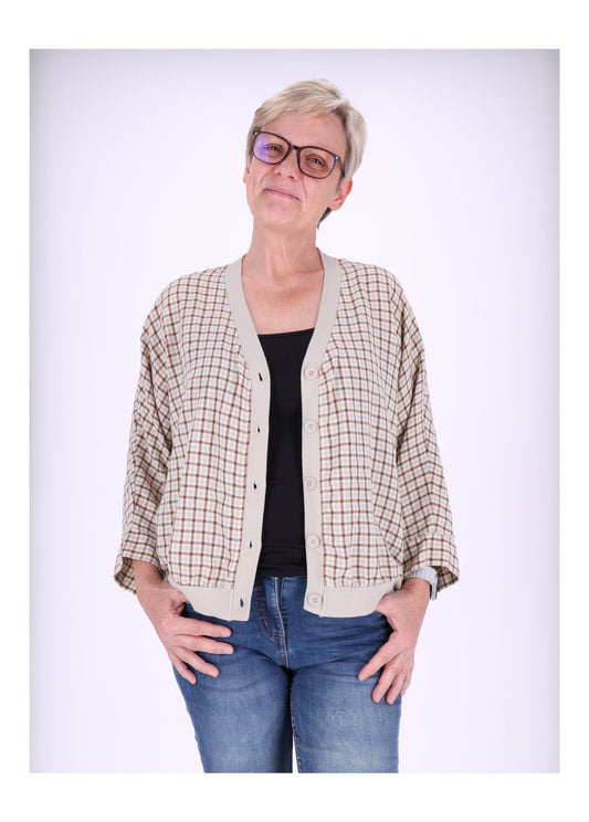 Blousonjacke Damen Karo