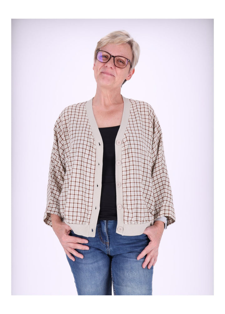 Blousonjacke Damen Karo