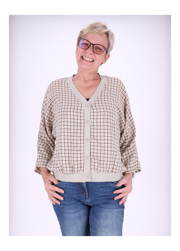 Blousonjacke Damen Karo