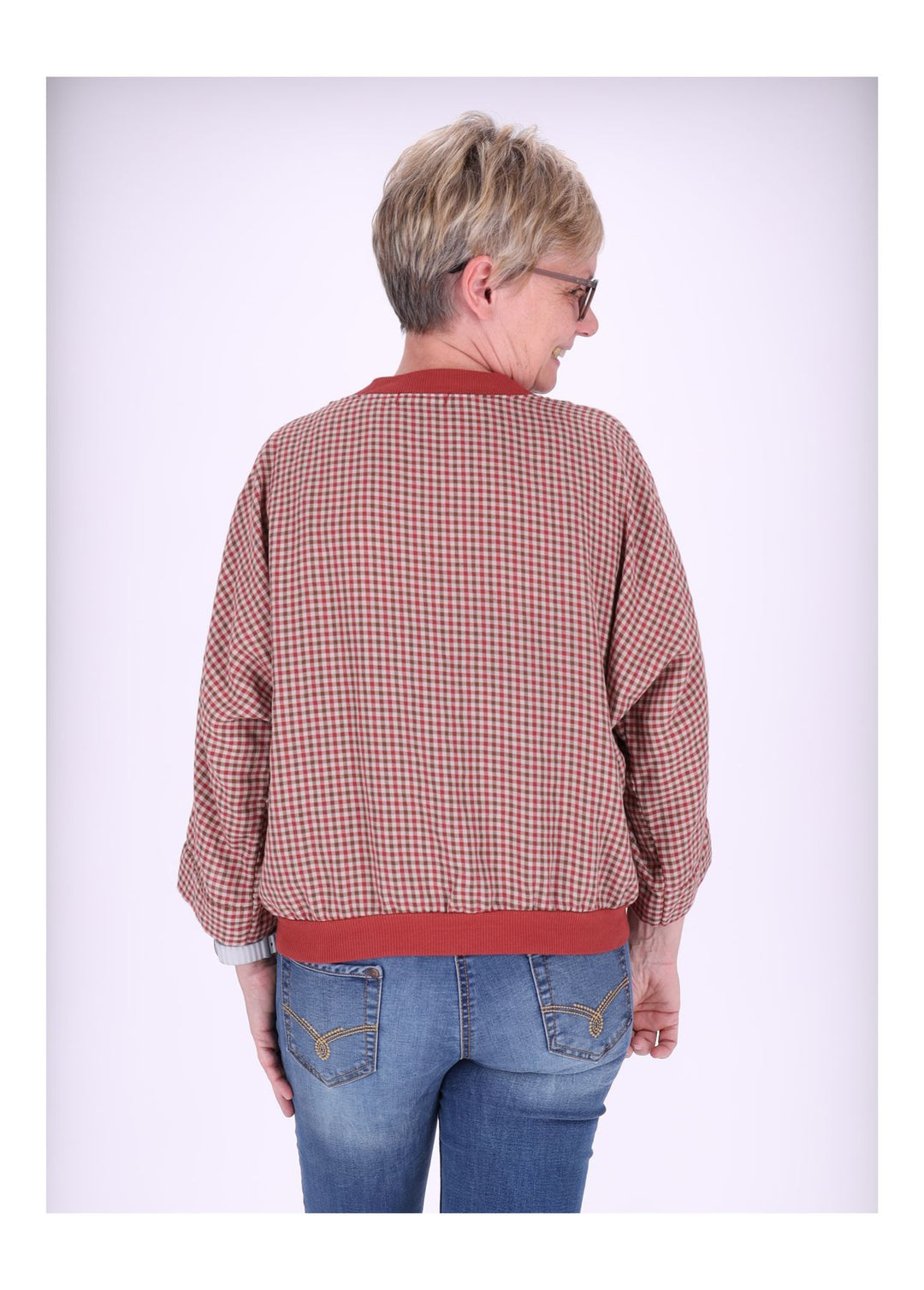 Blousonjacke Damen Karo