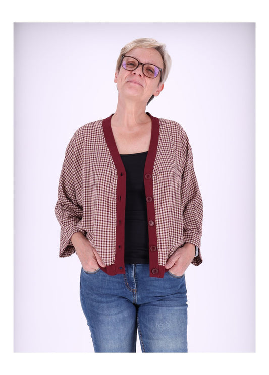 Blousonjacke Damen Karo