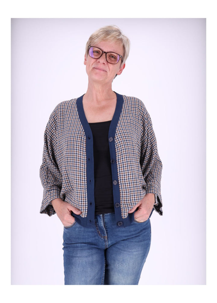 Blousonjacke Damen Karo