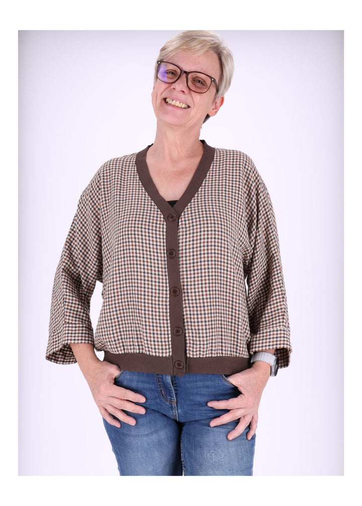 Blousonjacke Damen Karo