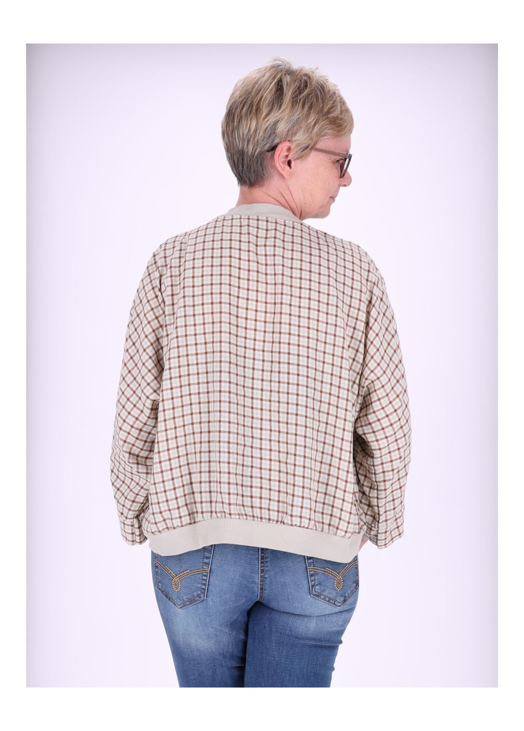 Blousonjacke Damen Karo