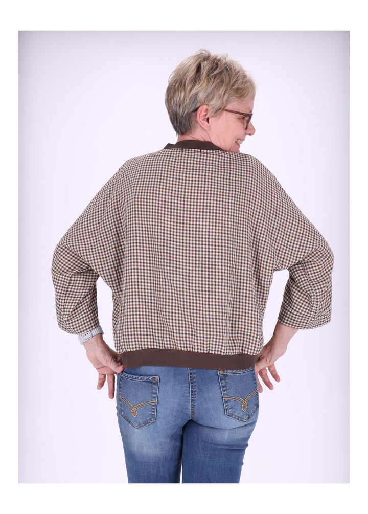 Blousonjacke Damen Karo