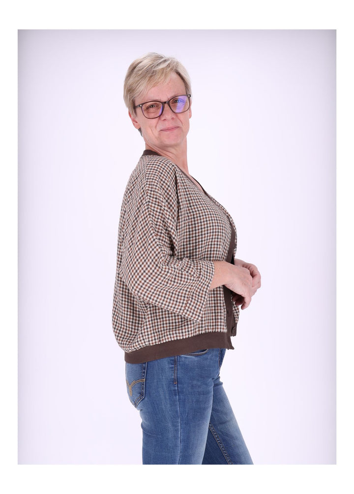 Blousonjacke Damen Karo