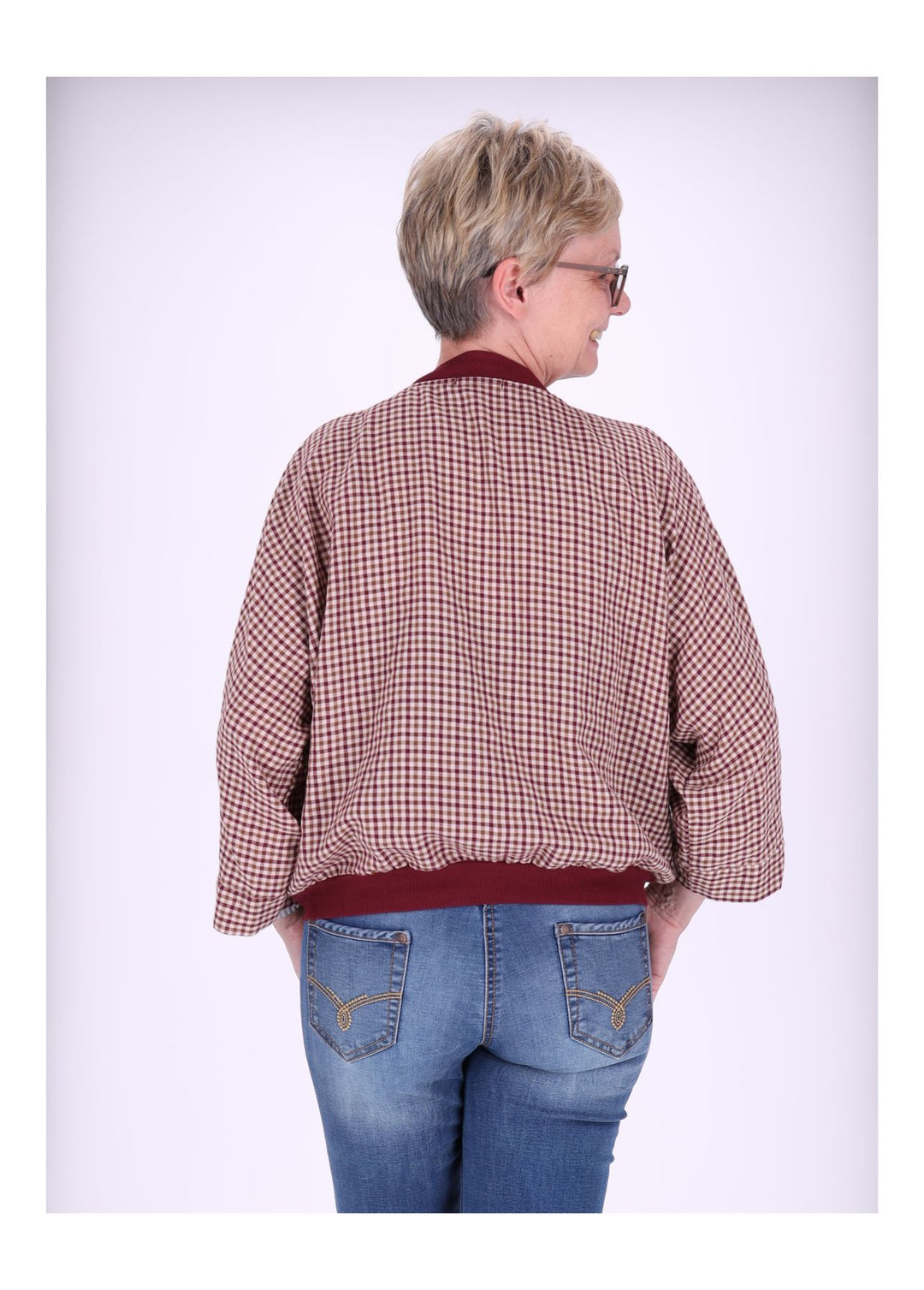 Blousonjacke Damen Karo