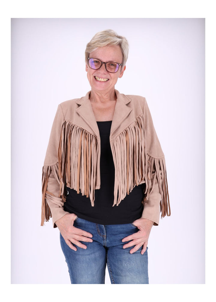 Fakelederjacke fransen