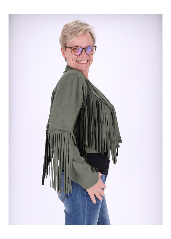 Fakelederjacke fransen