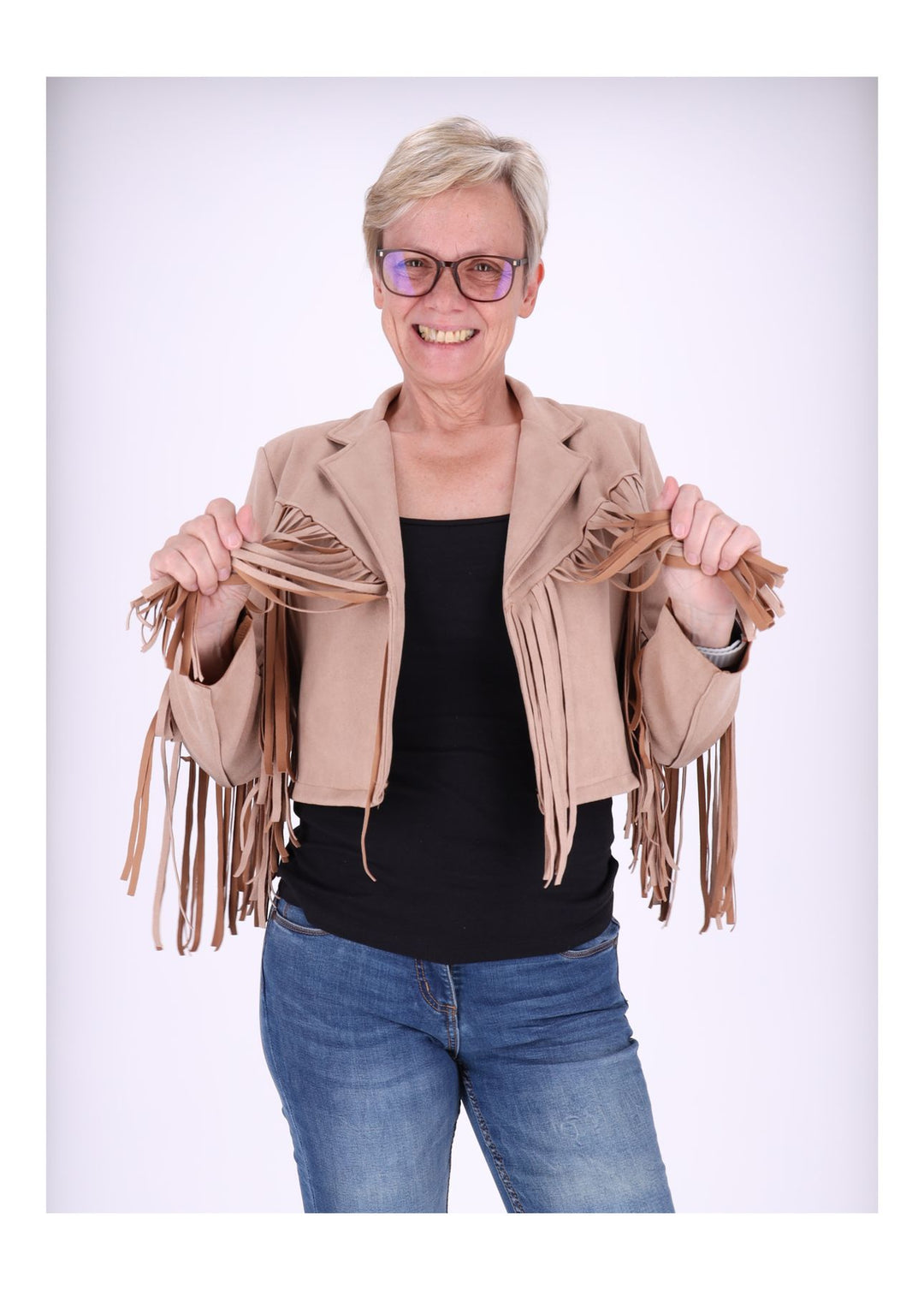 Fakelederjacke fransen