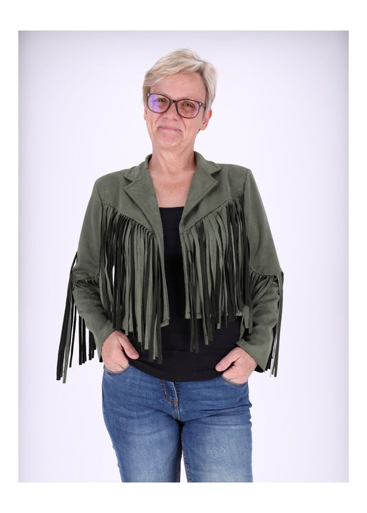 Fakelederjacke fransen