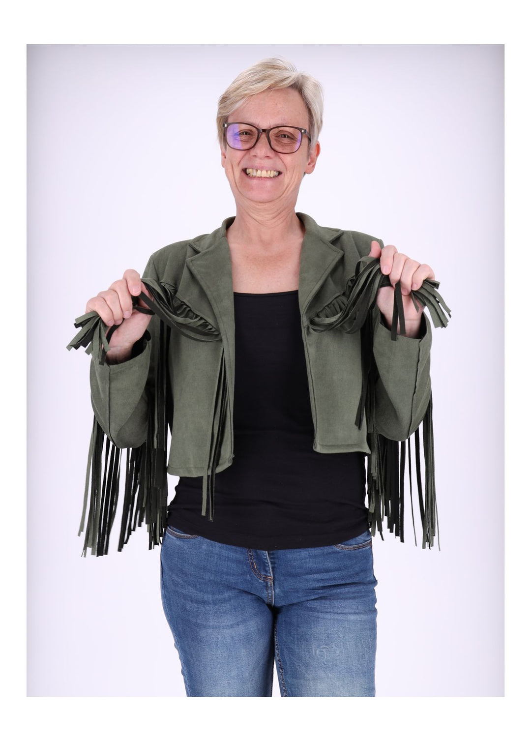 Fakelederjacke fransen