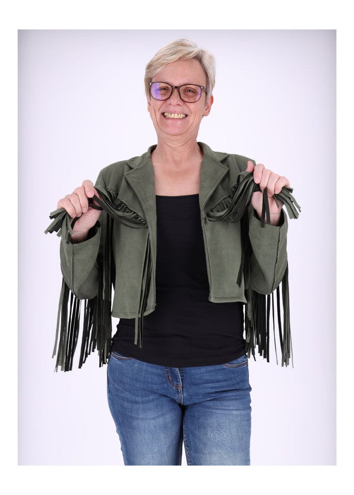 Fakelederjacke fransen