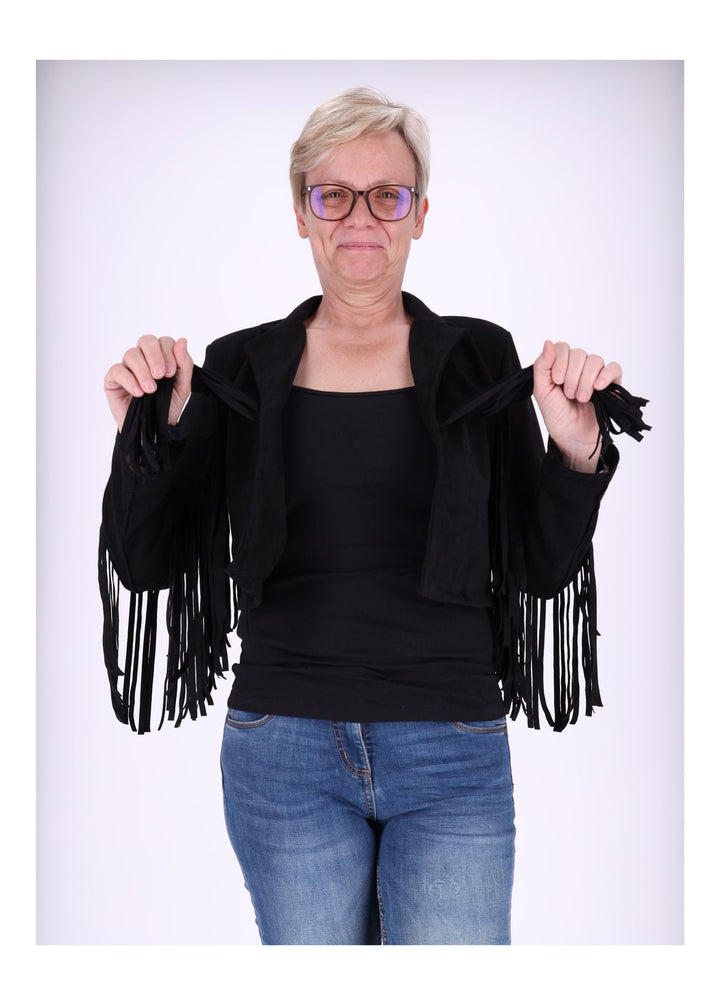 Fakelederjacke fransen
