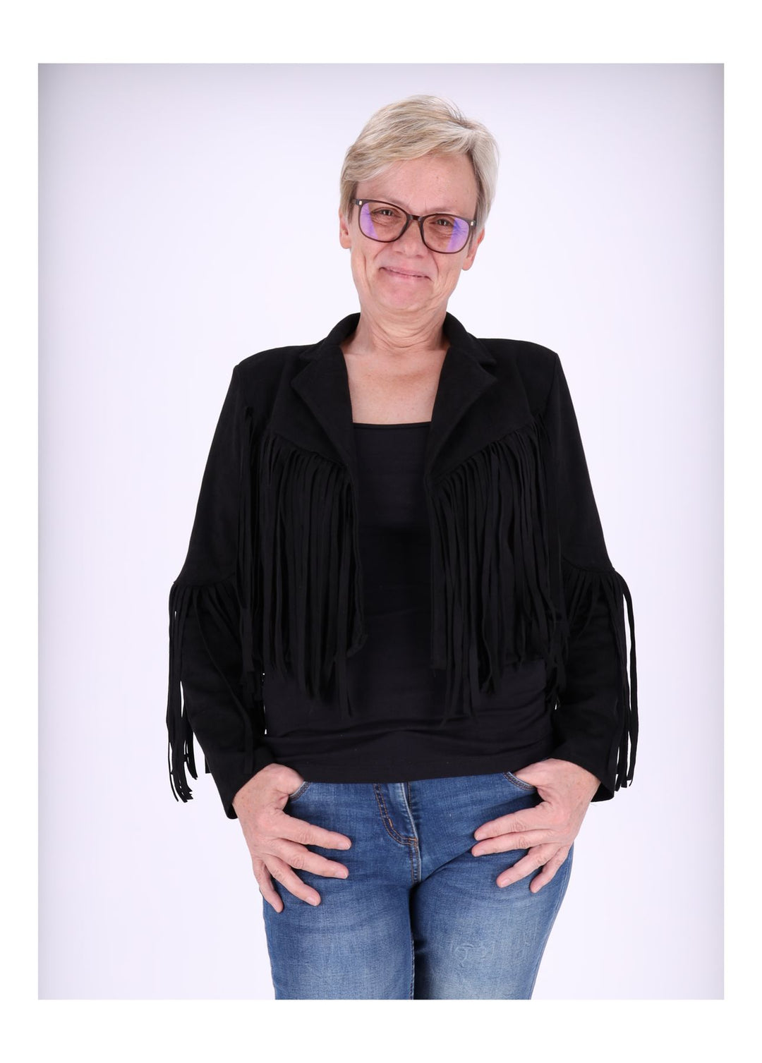 Fakelederjacke fransen