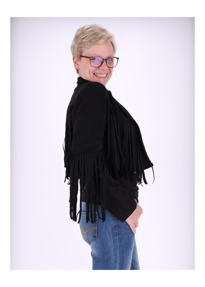 Fakelederjacke fransen