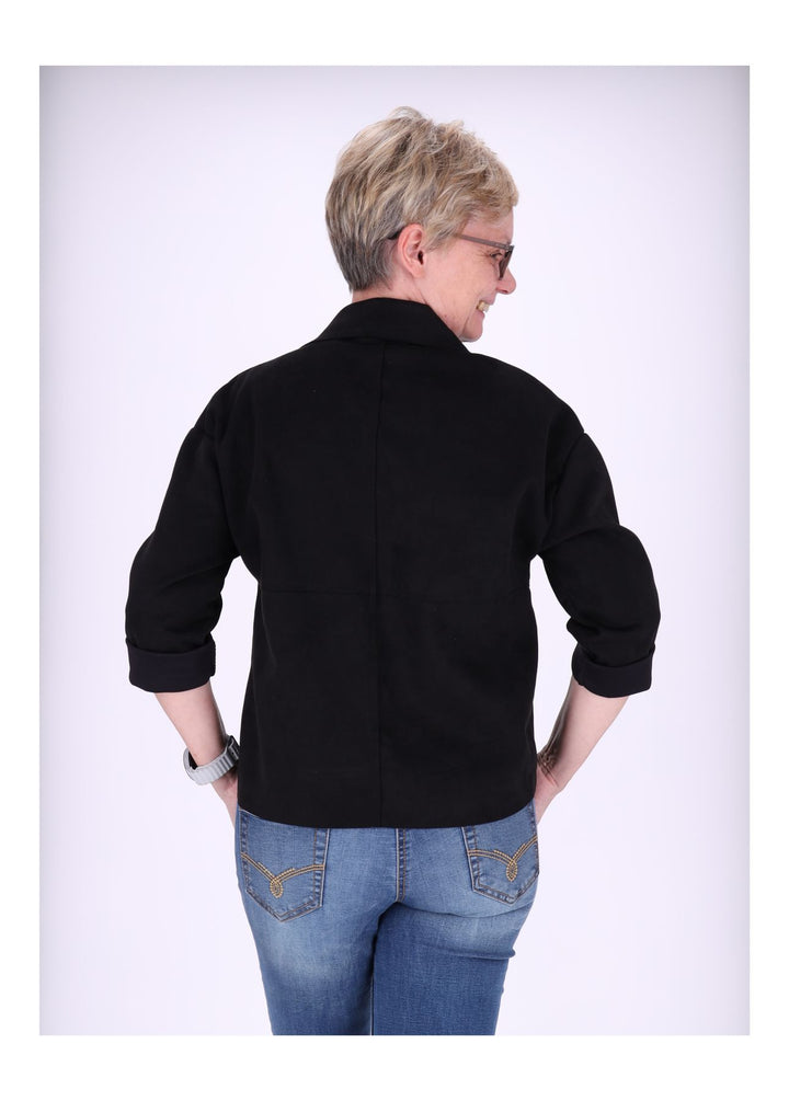 Damen Fakelederjacke Boxy