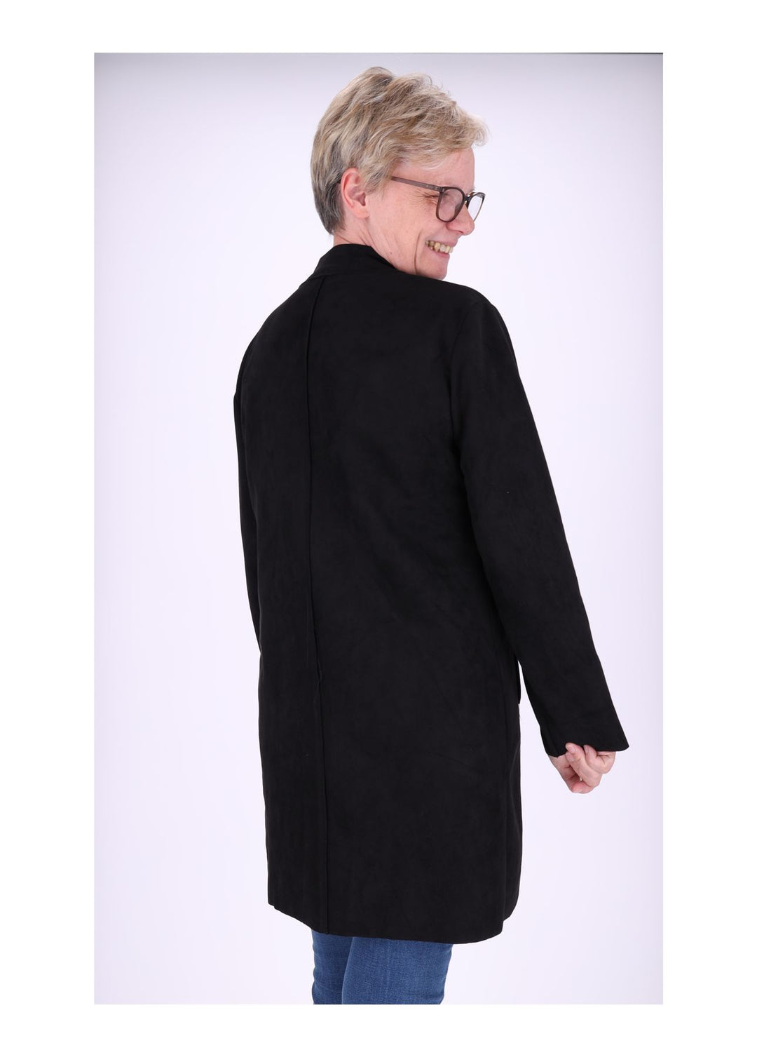 Damen Jacke Fakeleder Military