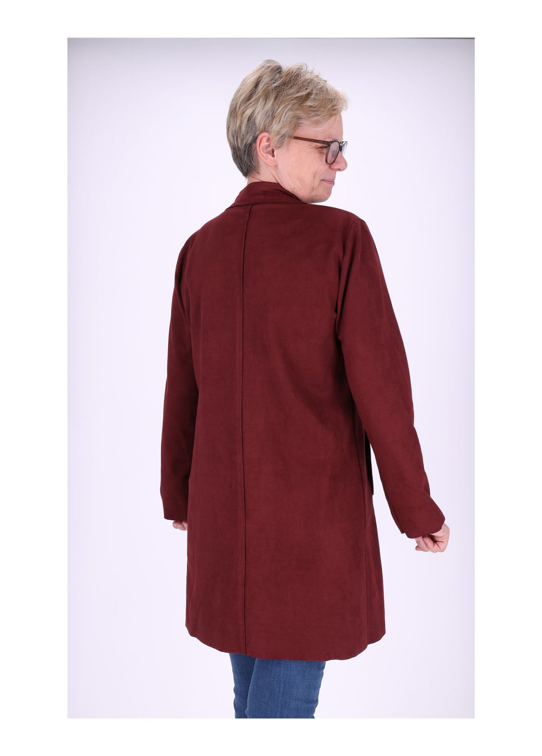 Damen Jacke Fakeleder Military