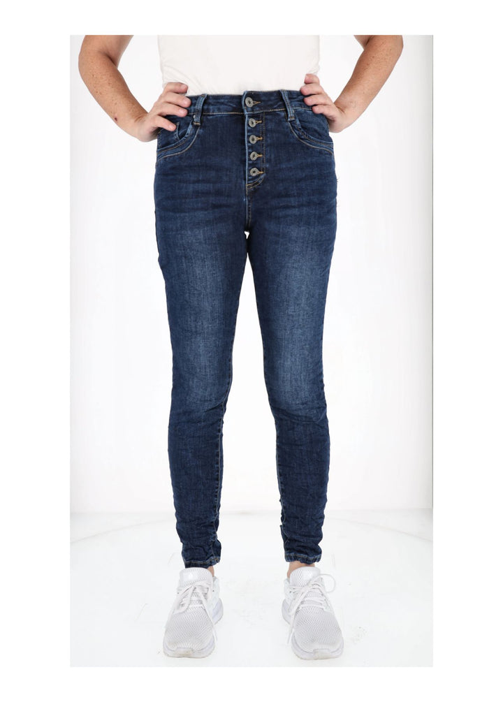 Damen Jeans Skinny Knopfleiste