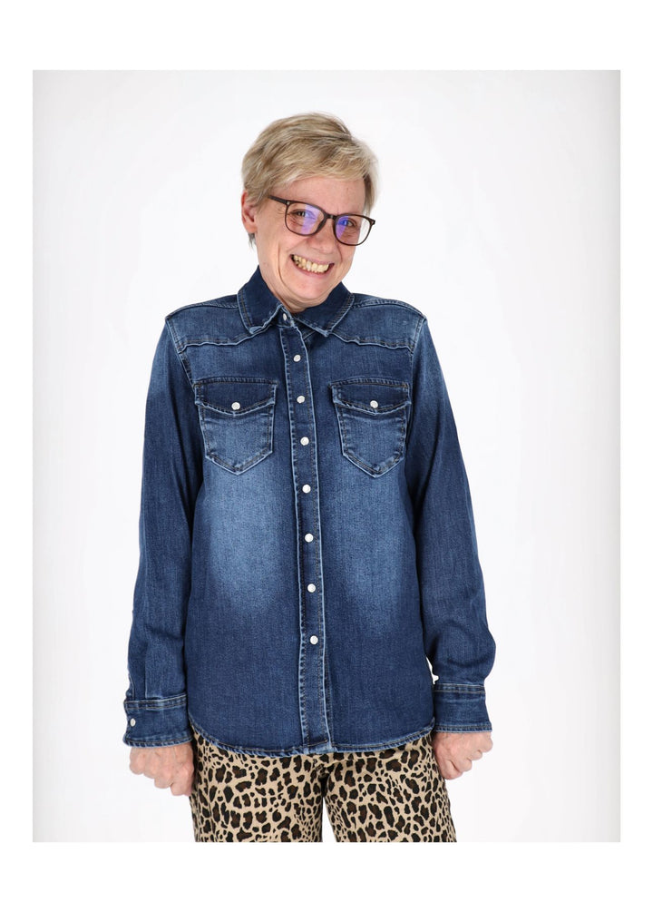 Jeansbluse Jackenqualität