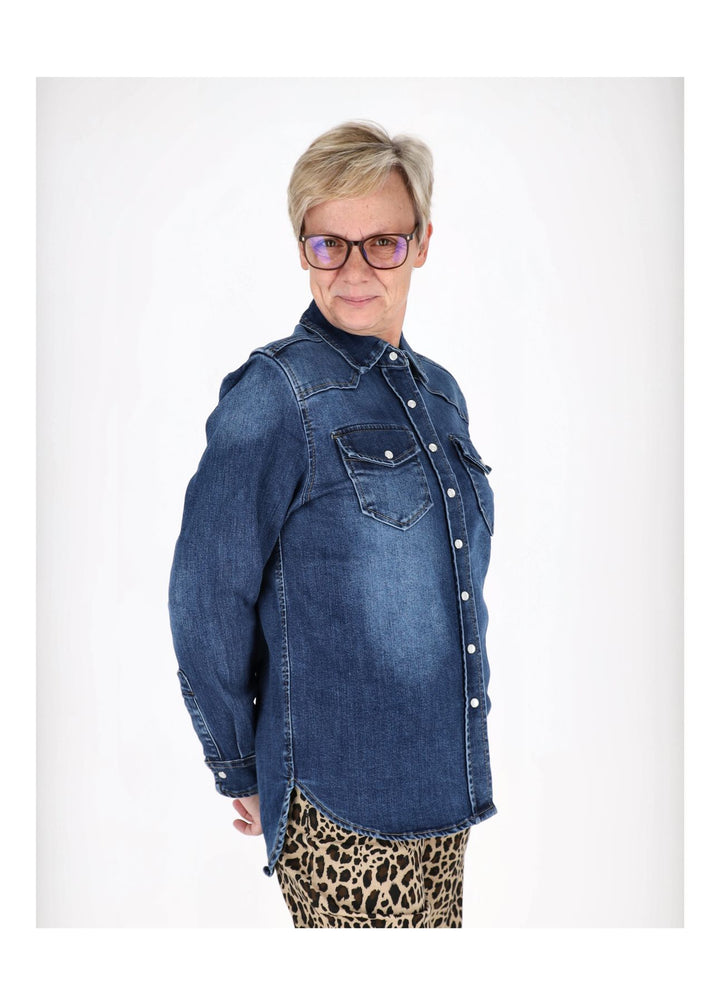 Jeansbluse Jackenqualität