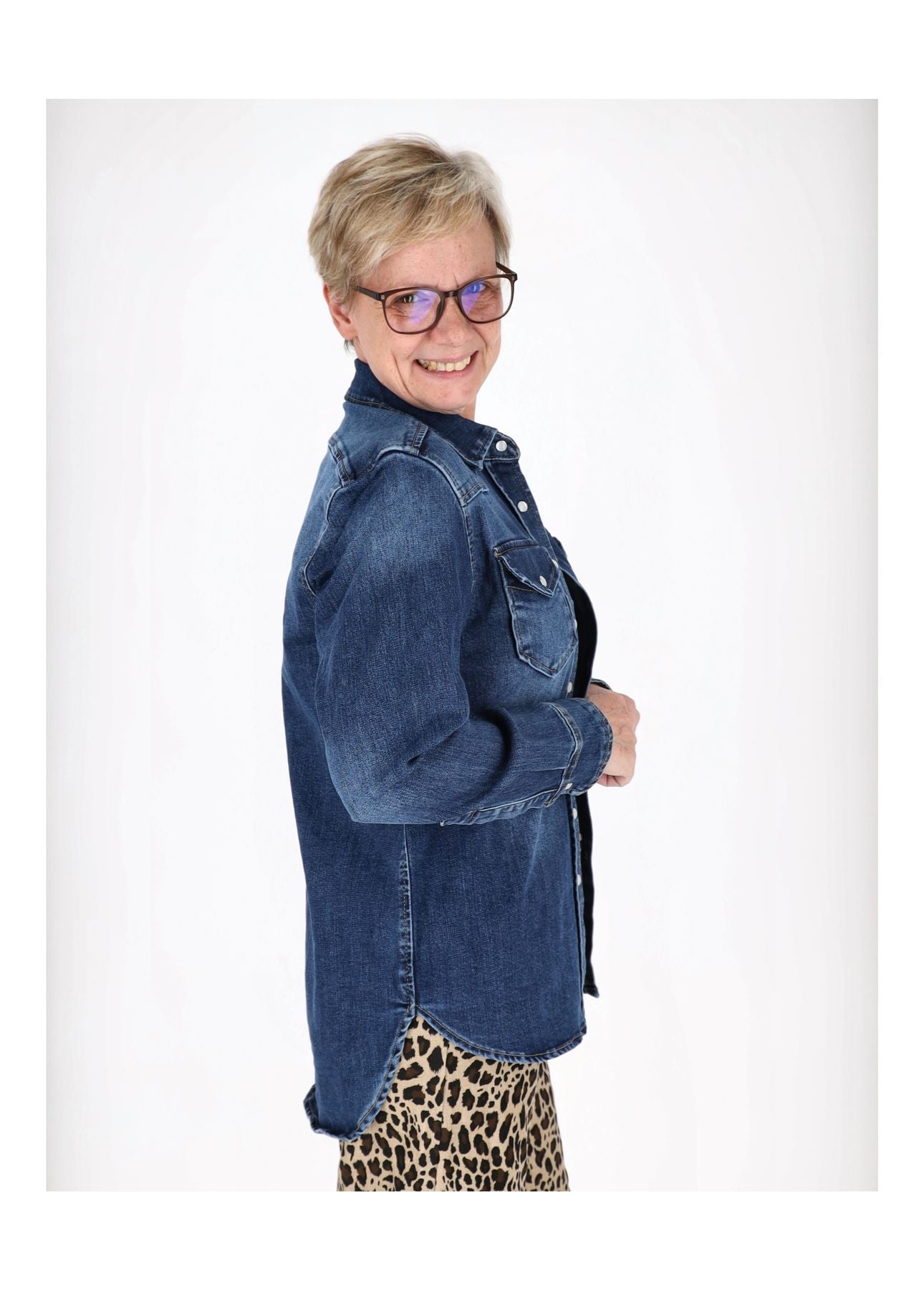 Jeansbluse Jackenqualität