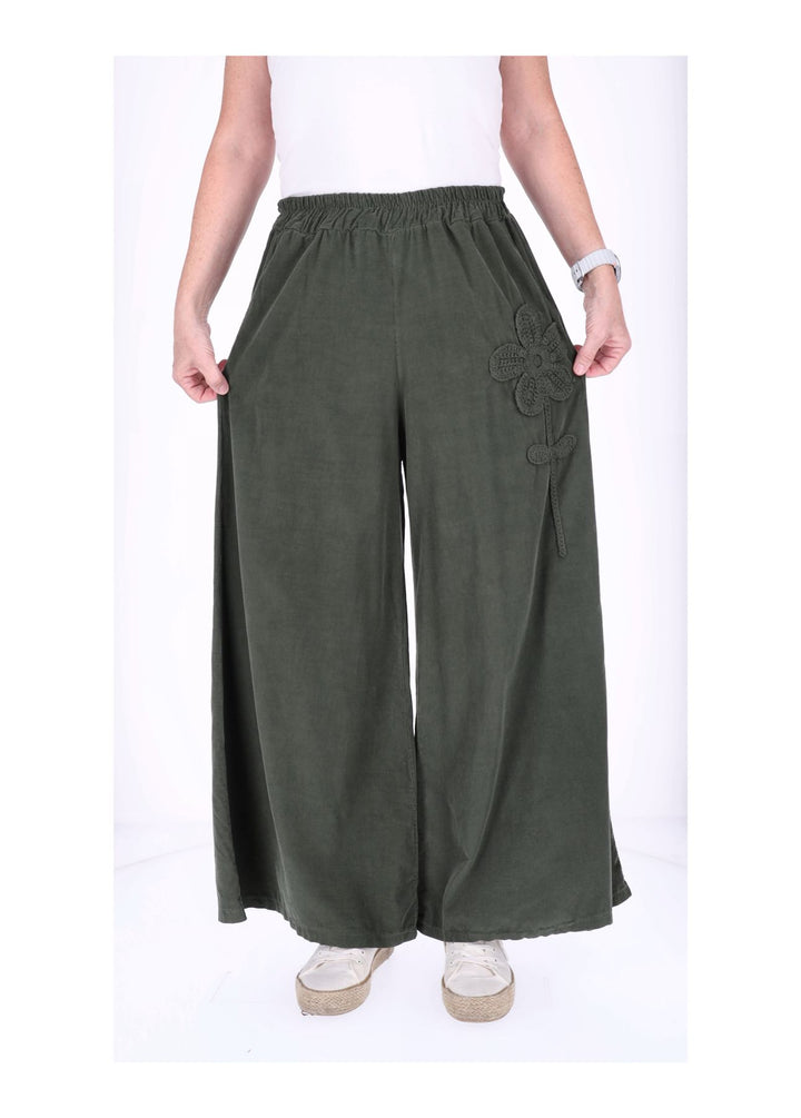 Hose Damen weites Bein Babycord