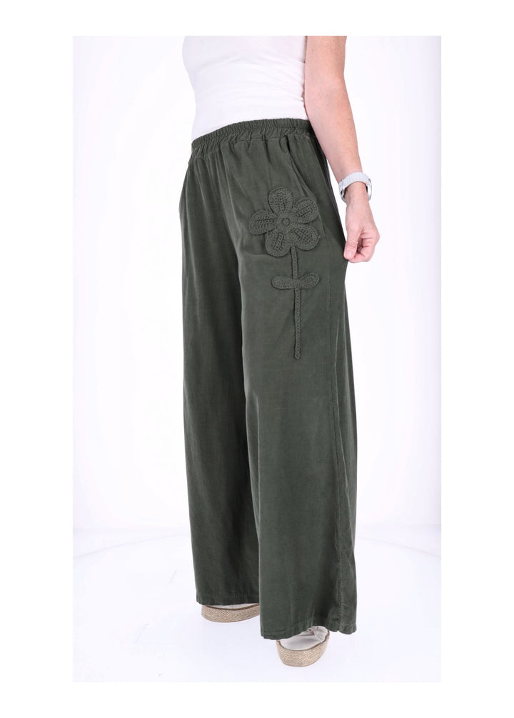 Hose Damen weites Bein Babycord