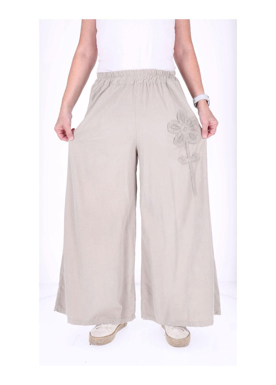 Hose Damen weites Bein Babycord