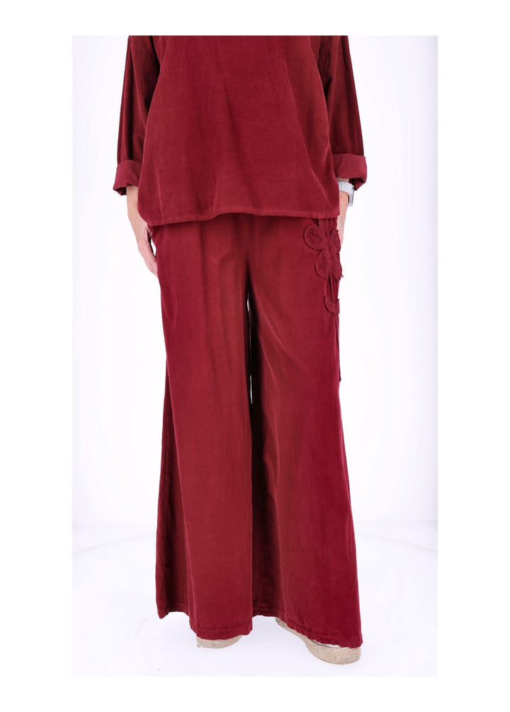 Hose Damen weites Bein Babycord