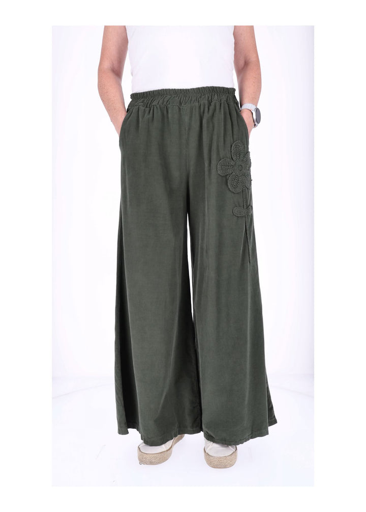 Hose Damen weites Bein Babycord